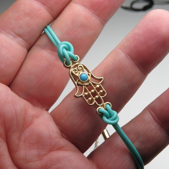 Evil Eye Hand chamsa Bracelet Blue - Picture 1 of 3